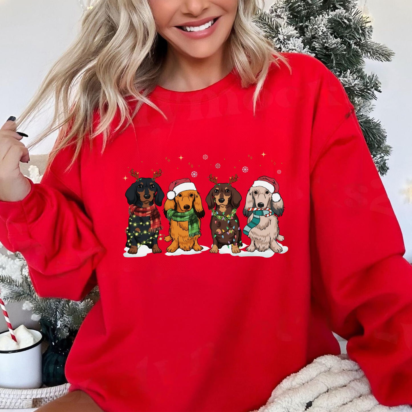 Dackel Weihnachts Sweatshirt – Geschenk für Dackel Mama