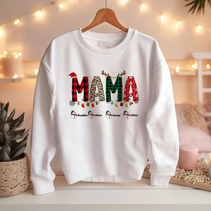 Personalisiertes Mama Sweatshirt mit Namen - Weihnachtsgeschenk für Mama