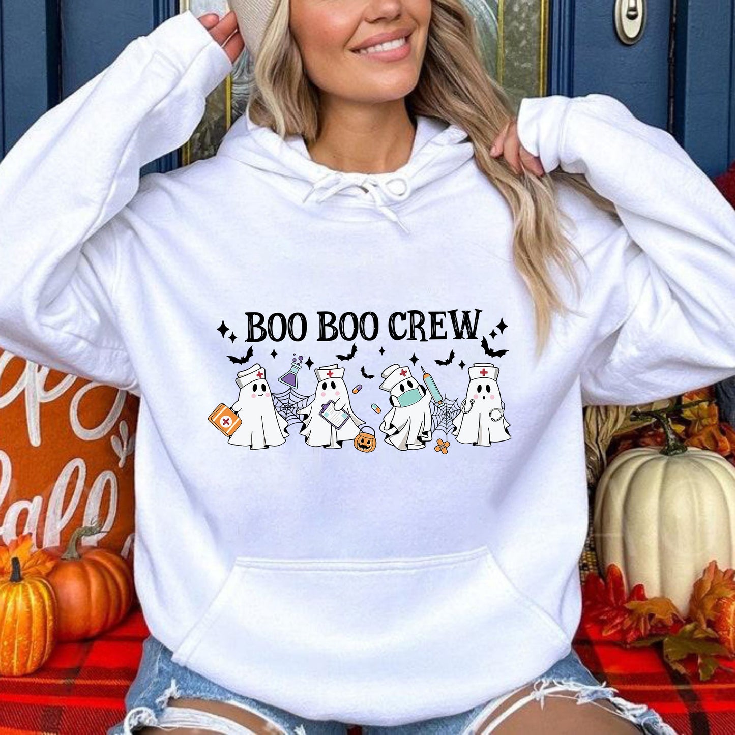 Boo Boo Crew Shirt - Geschenk für Krankenschwester, Lustiges Halloween Krankenschwester Shirt