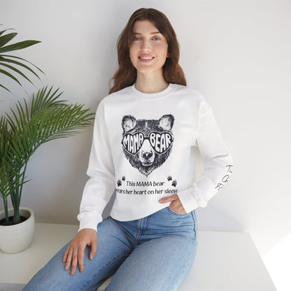 Personalisiert Diese Mama Bär trägt ihr Herz auf der Zunge mit Name Sweatshirt