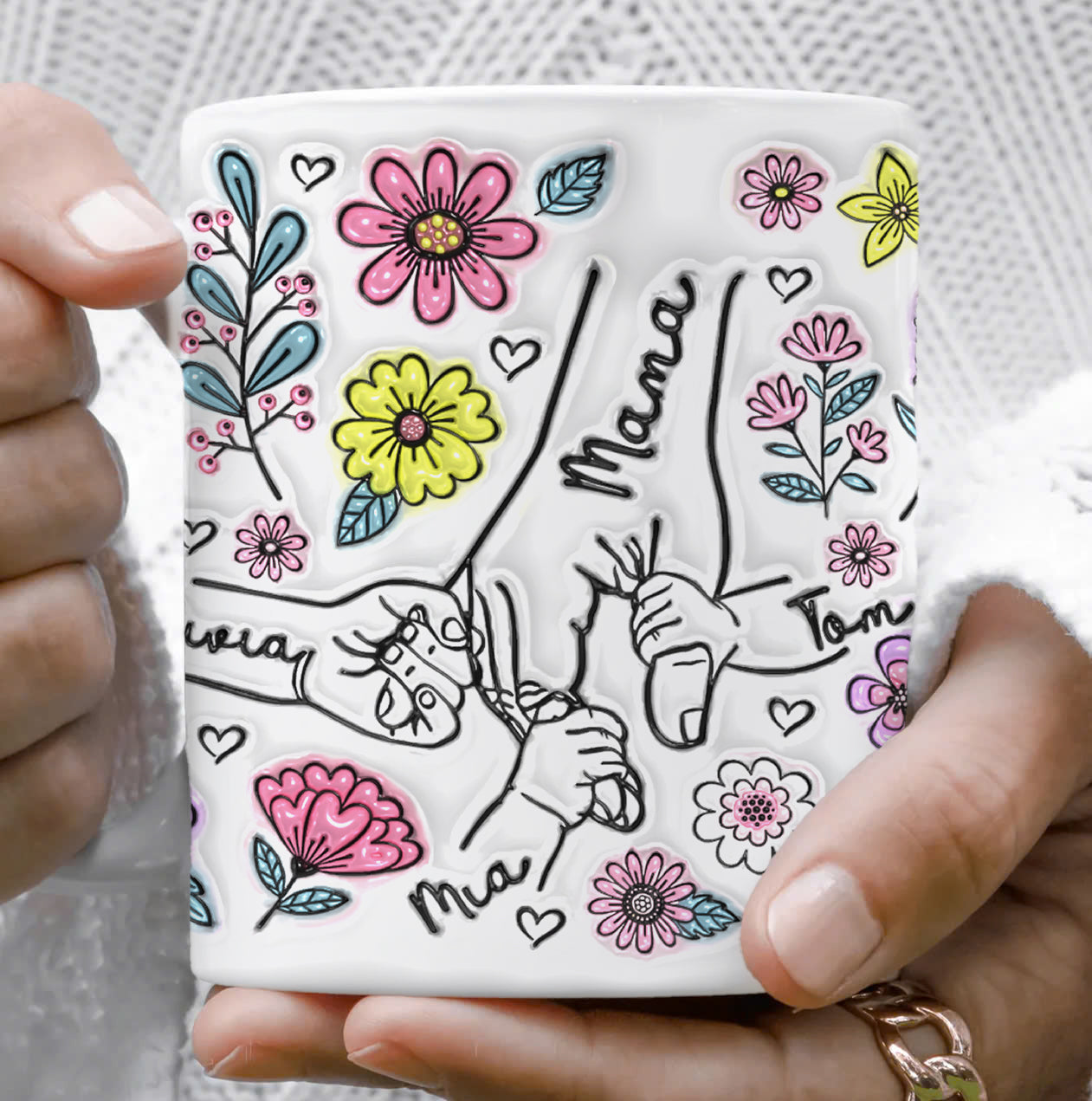 Personalisierte Mama-Tasse mit Kindernamen – Muttertagsgeschenk für Mama