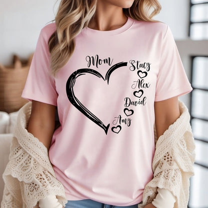 Personalized Mom Shirt With Kids Name, Gift For Mom