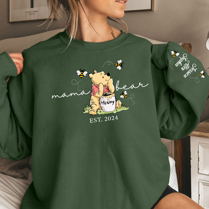 Personalized 'Mama Bear' Sweatshirt with Kids' Names - Perfect Gift for Moms