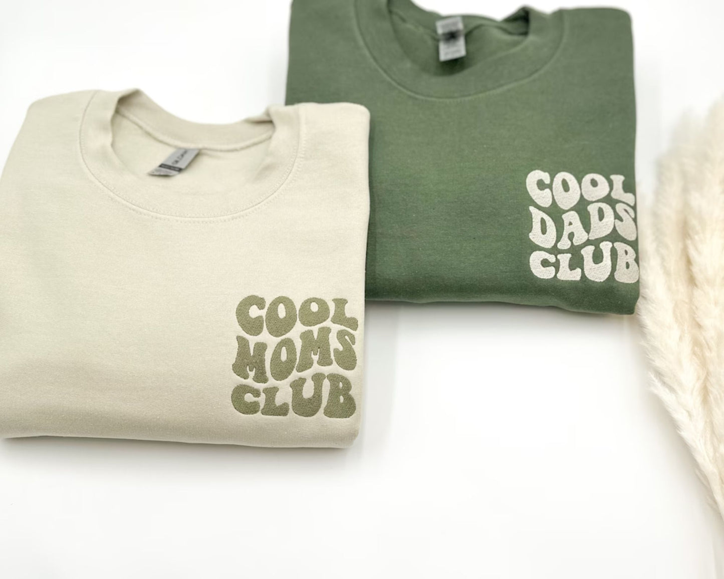 Besticktes Cool Moms-Dads Club Sweatshirt, Weihnachtsgeschenk für Mama und Papa