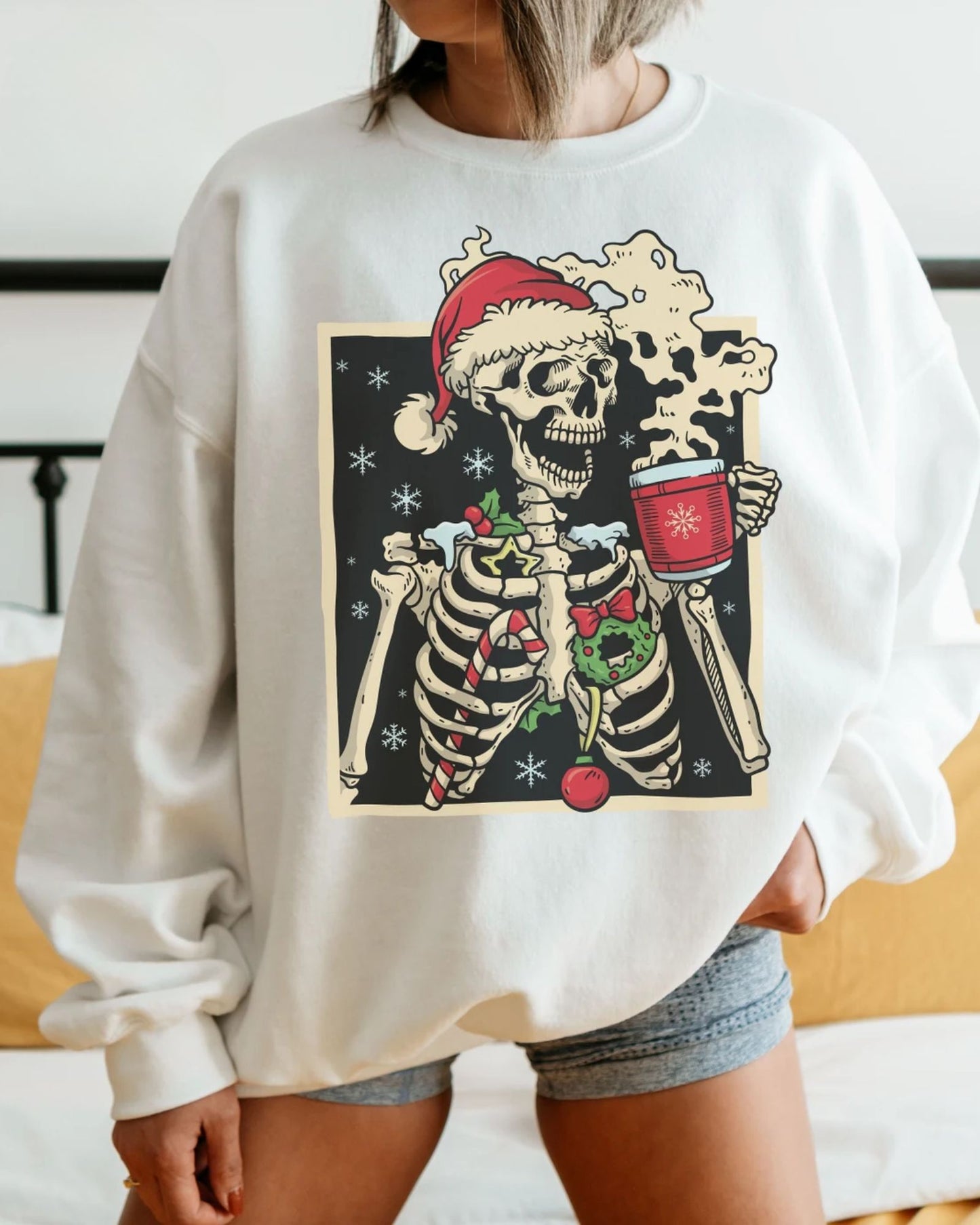 Dead Inside Skelett Weihnachts Sweatshirt – Weihnachtsgeschenk