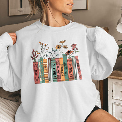 Albums As Books Sweatshirt, trendige Ästhetik für Buchliebhaber - GiftHaus