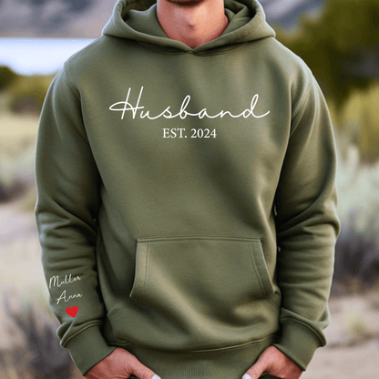 Anpassbarer 'Husband' Sweatshirt mit Jahrgang und Namen - GiftHaus