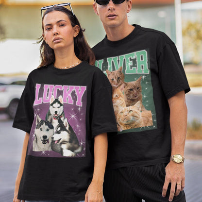 Benutzerdefiniertes Haustier Bootleg Comfort Colors Shirt, Geschenk für Katzenvater - GiftHaus