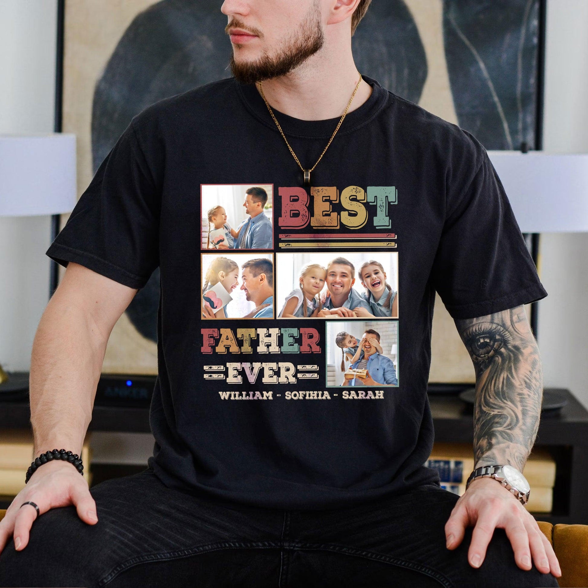 Bester Vater/Oma aller Zeiten – personalisiertes Foto-Shirt - GiftHaus