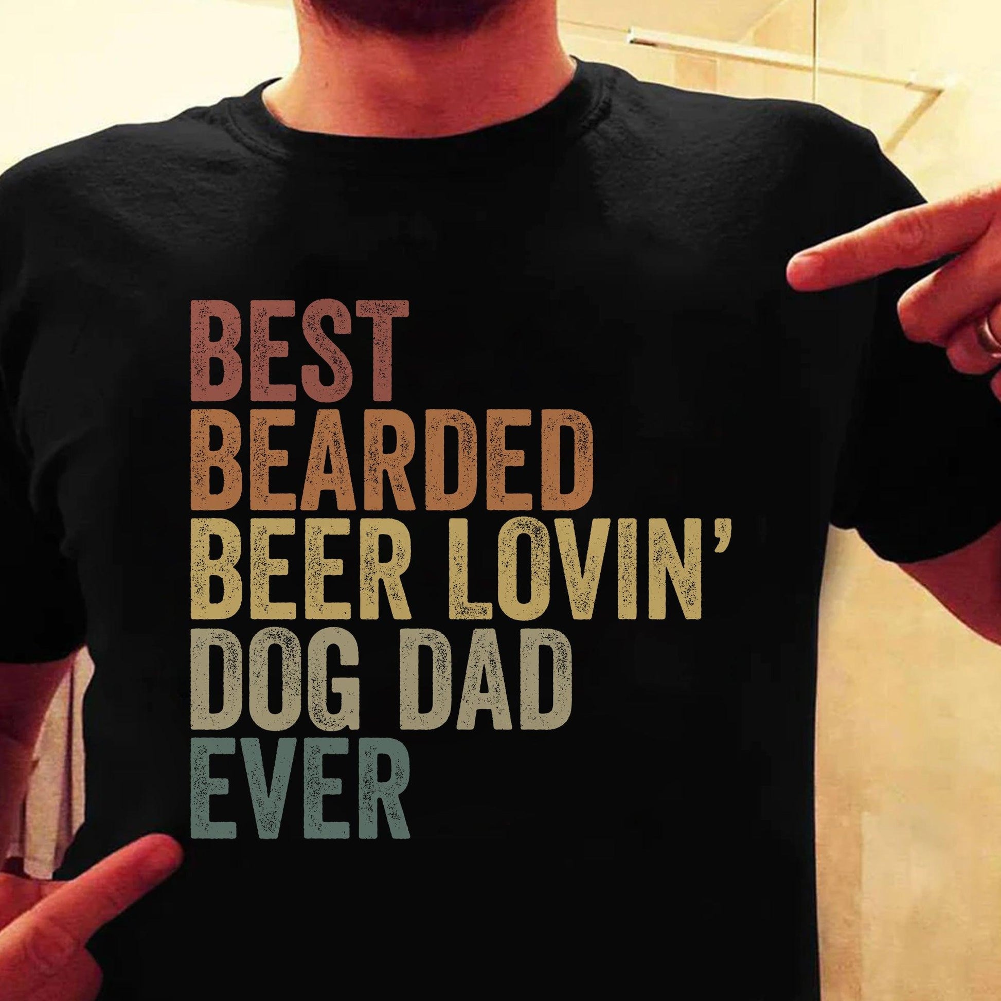 Bestes Bärtiger Bierliebhaber Hunde Papa Shirt - Hundebesitzer Shirt - GiftHaus