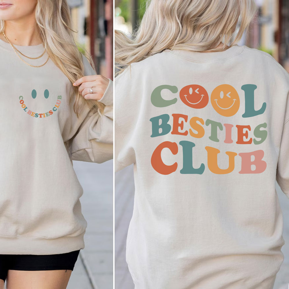 Cooles Besties Club Sweatshirt und Shirts, Geschenk für die Beste Freundin