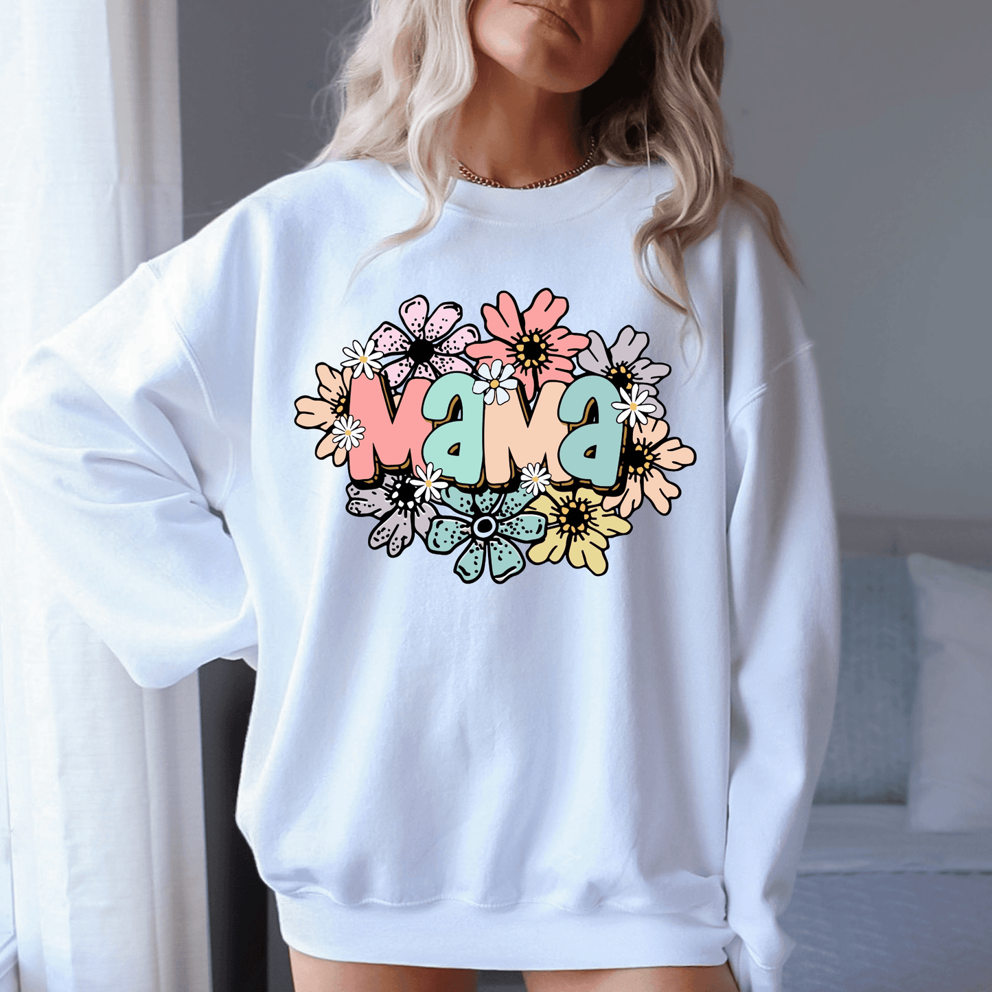 Blumenherz Mama Sweatshirt - Geschenk für den Muttertag - GiftHaus