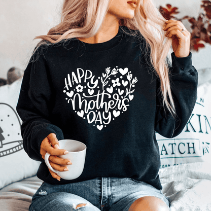 Blumenherz Muttertags-Sweatshirt - Für die geliebte Mutter - GiftHaus