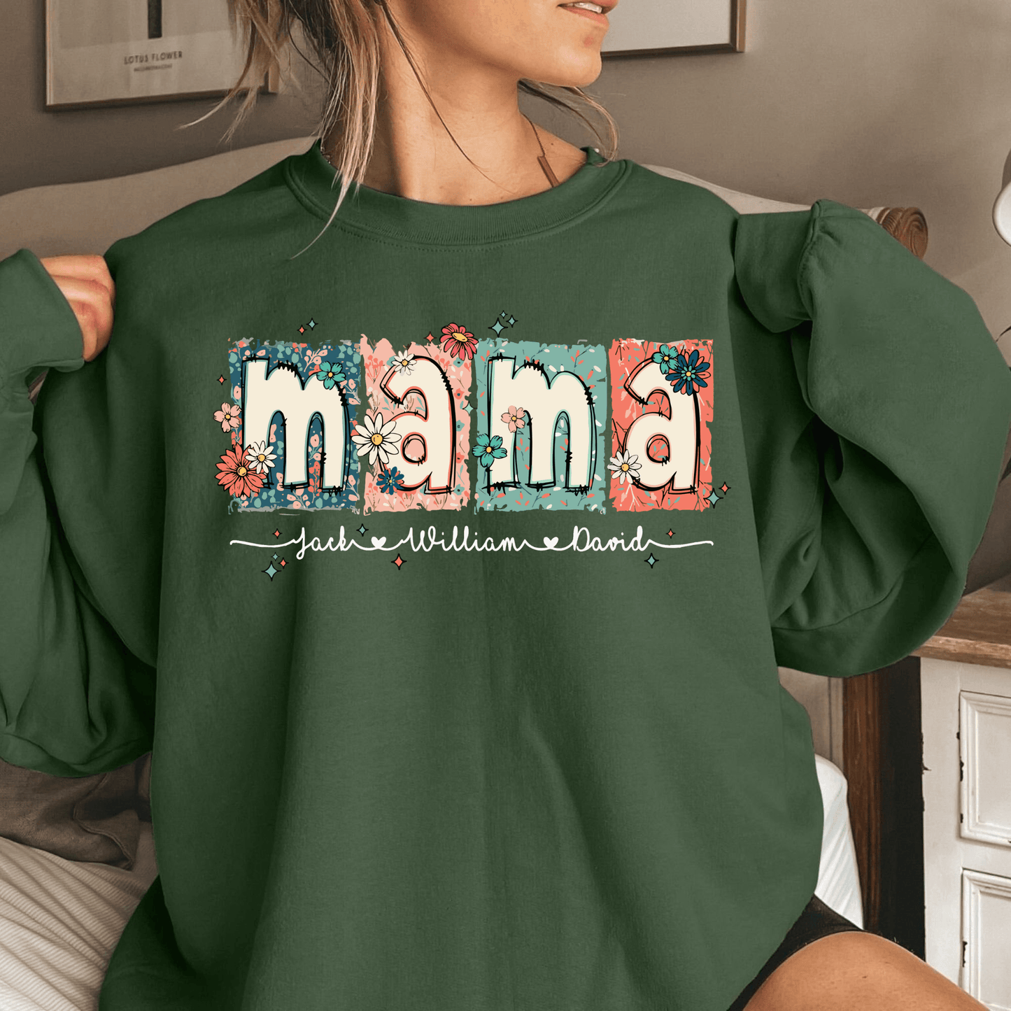 Blumenmama-T-Shirt - Personalisiertes Geschenk - GiftHaus