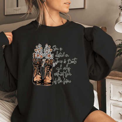 Blumenstiefel - Inspirationssweatshirt für Sie - GiftHaus