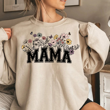 Blütenpracht Mama Sweatshirt - Für Naturverbundene Mütter