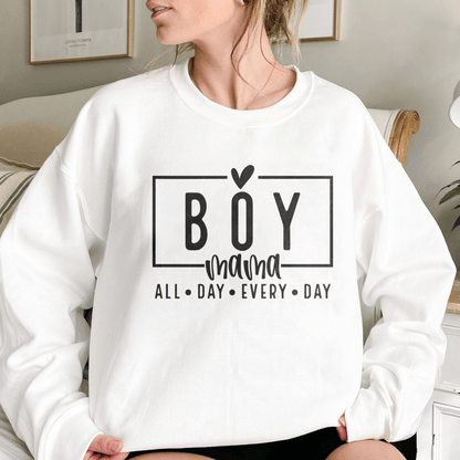 Boy Mama Jeden Tag den ganzen Tag Sweatshirt Und Hoodie - GiftHaus
