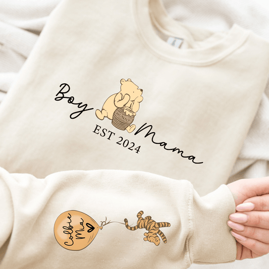 Boy Mama Personalisiertes Jahrgang-Sweatshirt – Das Herzstück für Mütter von Söhnen - GiftHaus
