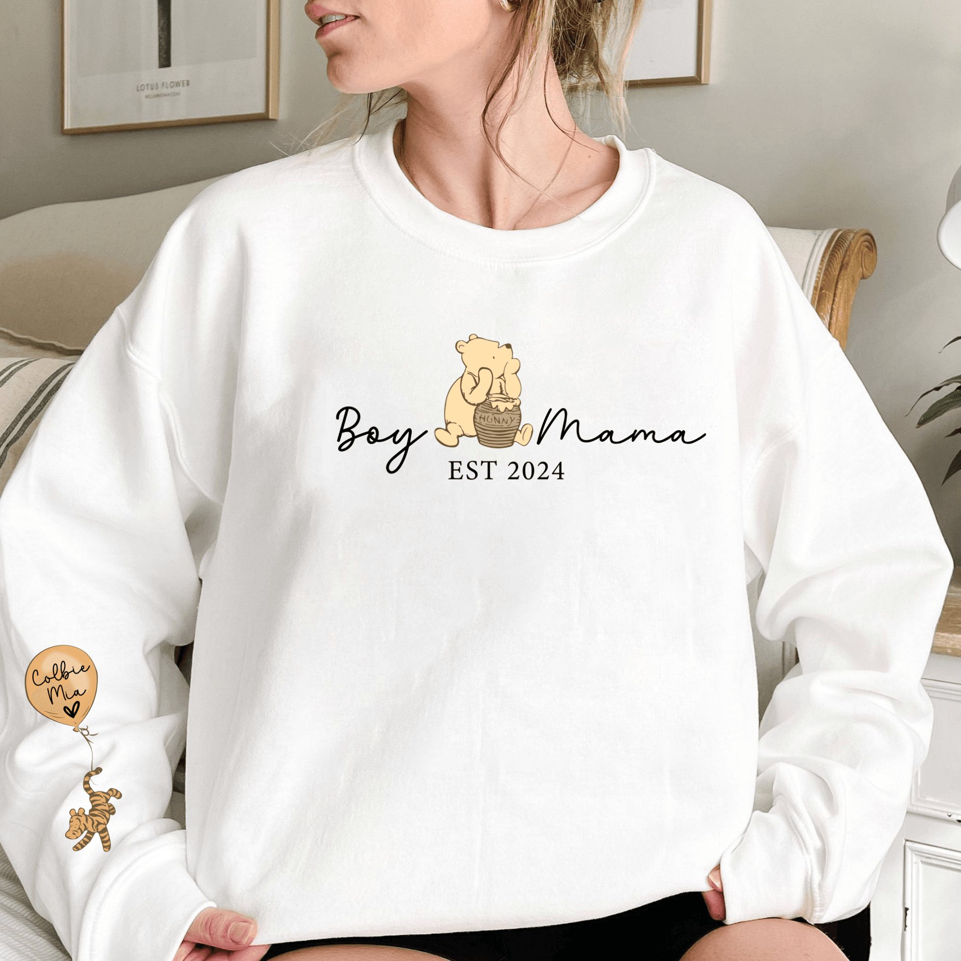 Boy Mama Personalisiertes Jahrgang-Sweatshirt – Das Herzstück für Mütter von Söhnen - GiftHaus