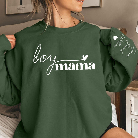 Boy Mama - Personalisiertes Sweatshirt für Mama - GiftHaus