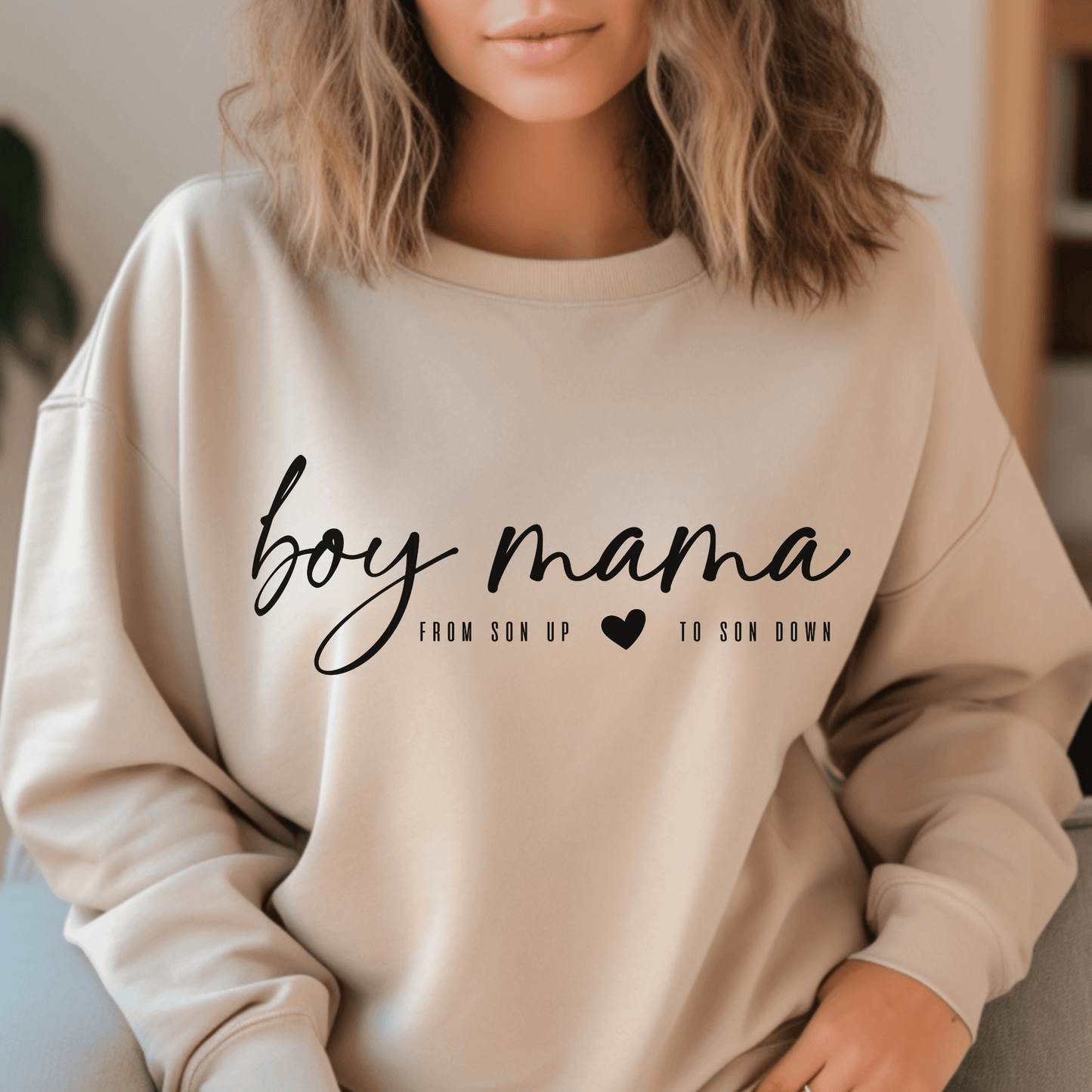 Boy Mama Sweatshirt - Liebe von Sonnenaufgang bis Sonnenuntergang - GiftHaus