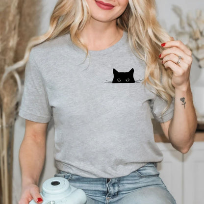 Süßes schwarzes Katzen Sweatshirt und Shirts – lustiges Geschenk für Katzenliebhaber