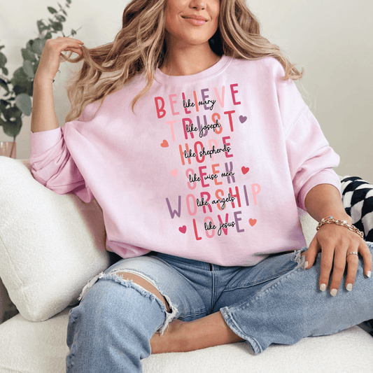Christliches Liebe Sweatshirt - Inspiriert durch den Glauben - Valentine's Special - GiftHaus