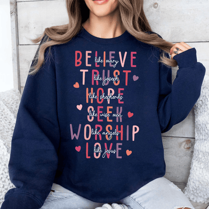 Christliches Liebe Sweatshirt - Inspiriert durch den Glauben - Valentine's Special - GiftHaus