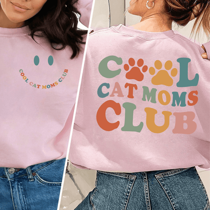 Cool Cat Moms Club Sweatshirt - Für die Liebevollen Katzenmütter - GiftHaus