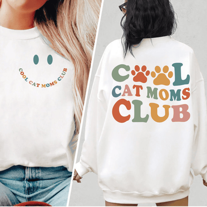 Cool Cat Moms Club Sweatshirt - Für die Liebevollen Katzenmütter - GiftHaus