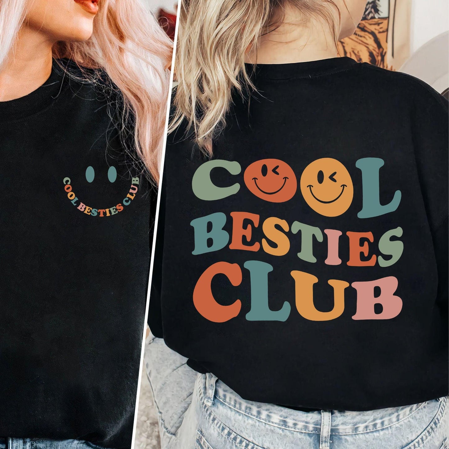 Cooles Besties Club Sweatshirt - Geschenk für die Beste Freundin - GiftHaus