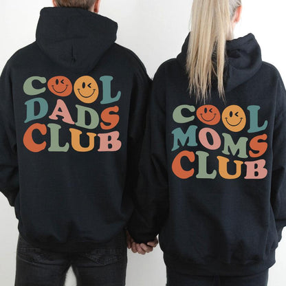 Cooles Dads und Cooles Moms Club Sweatshirt Hoodie Paar Set - Geschenk für Papa und Mama - GiftHaus
