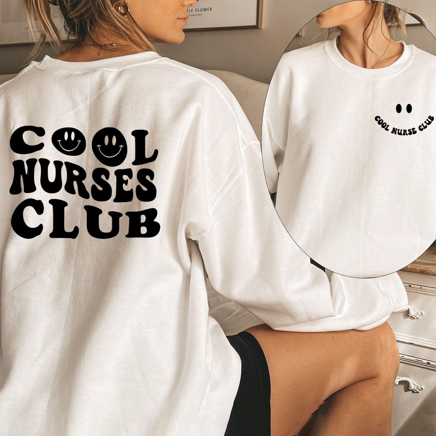 Cooles Nurses Club Sweatshirt - GiftHaus