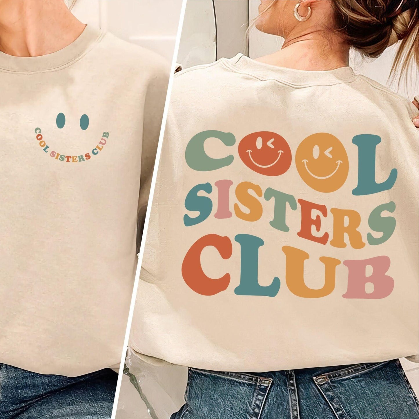 Cooles Sisters Club Sweatshirt – Schwester Geschenk - GiftHaus