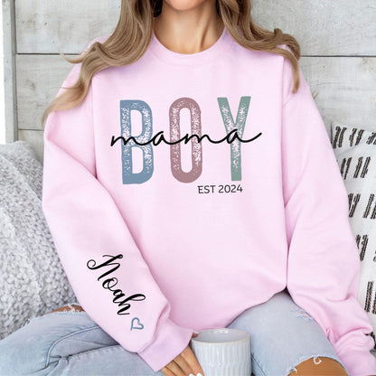 Custom 'Boy Mom' Sweatshirt - Gift for Mothers of Boys - GiftHaus