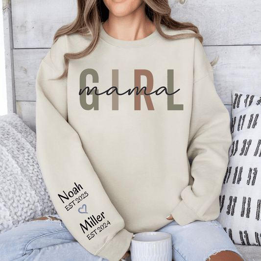 Custom 'Girl Mama' Sweatshirt - Chic Mom Gift - GiftHaus