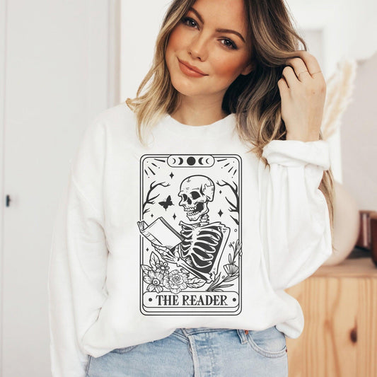 Die Leser Tarotkarte Sweatshirt und Shirts - Bücherwurm Geschenk - GiftHaus