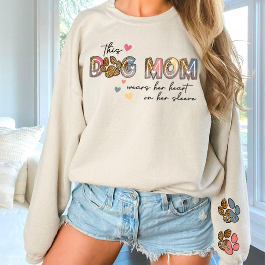 Diese Hundemama trägt ihr Herz auf ihrem Ärmel Sweatshirt - GiftHaus