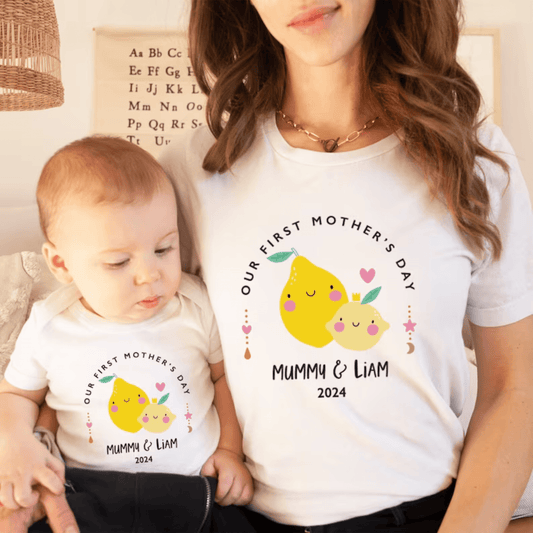 Erster Muttertag - Personalisiertes T-Shirt-Duo für Mutter & Kind - GiftHaus