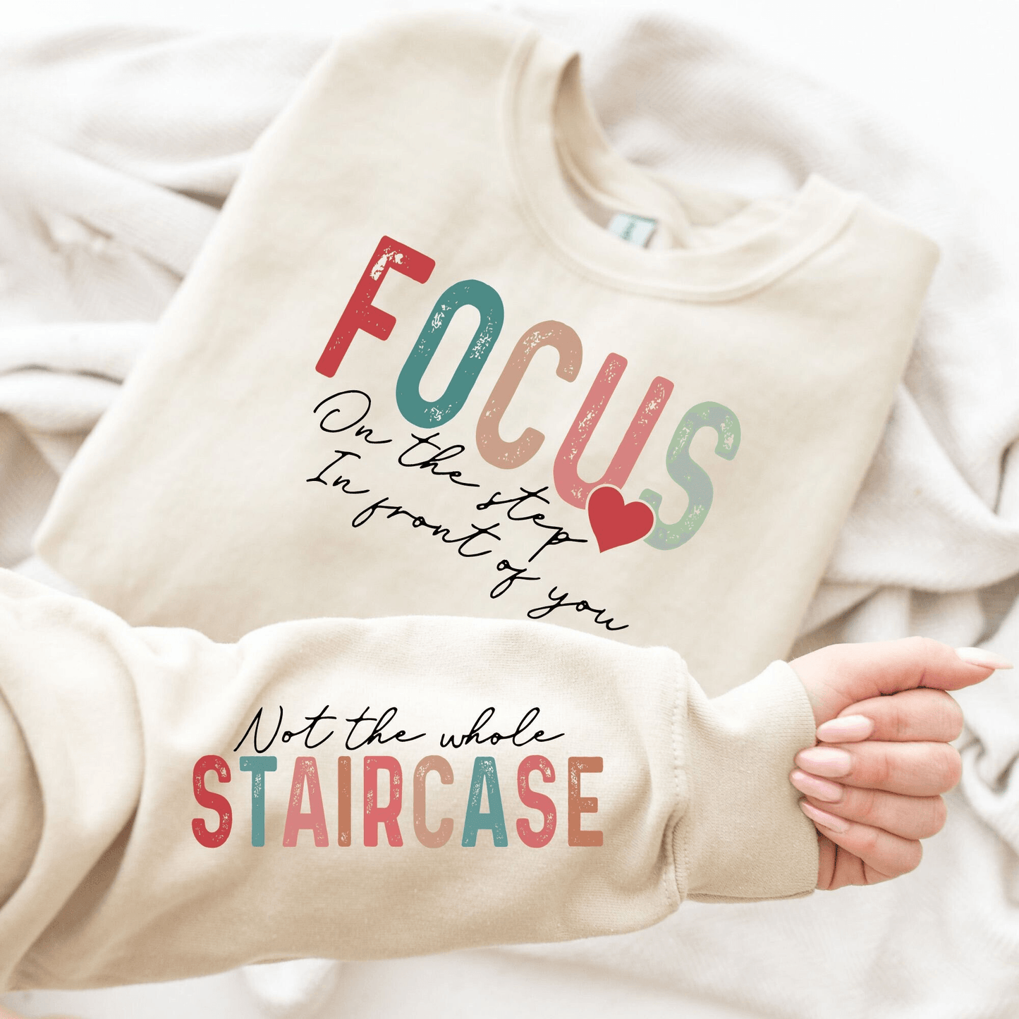 Fokus Schritt Sweatshirt - Inspiration im Alltag - GiftHaus