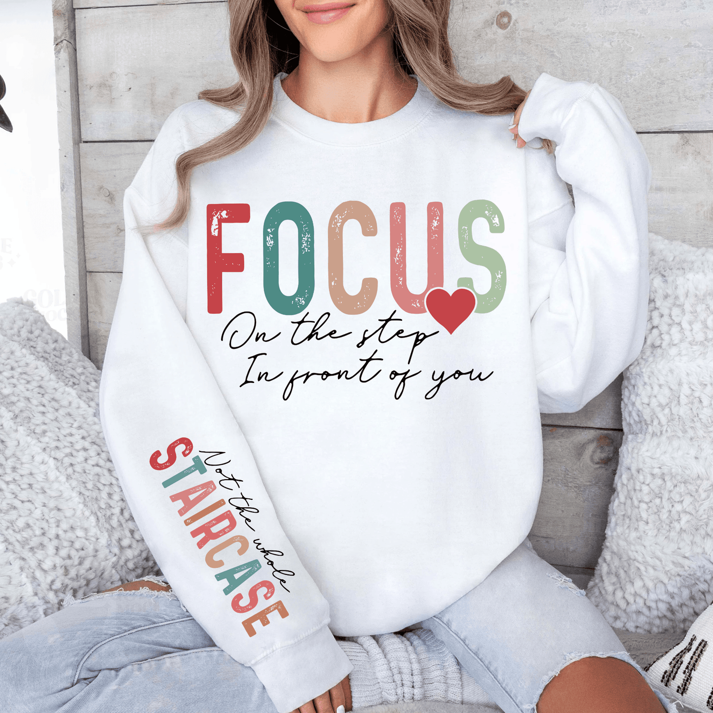 Fokus Schritt Sweatshirt - Inspiration im Alltag - GiftHaus