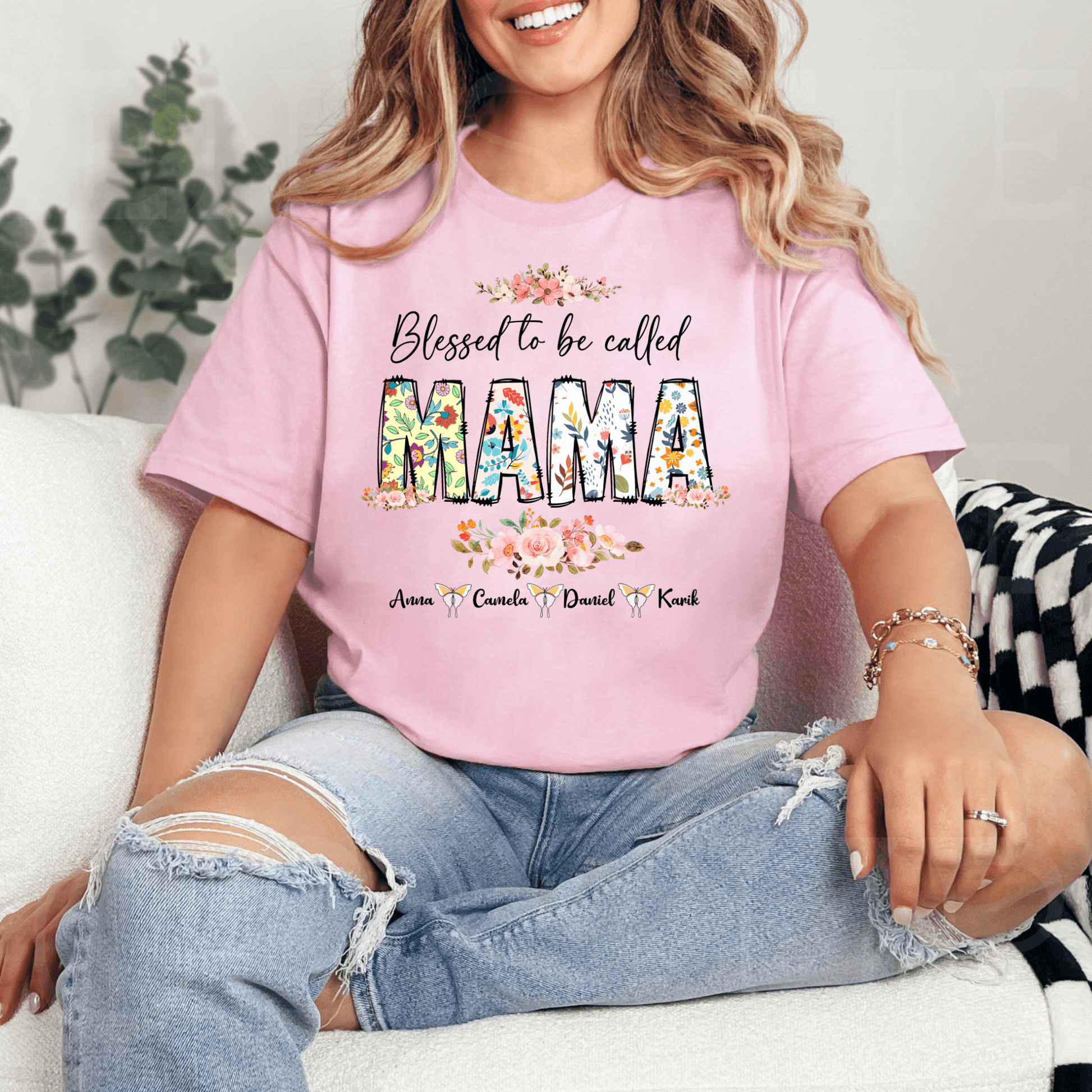 "Gesegnet Mama" Sweatshirt - Personalisiertes Geschenk - GiftHaus