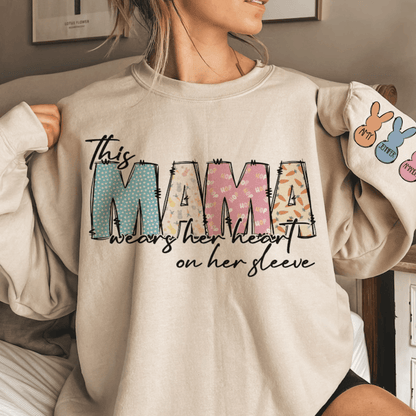 Herz-Mama Sweatshirt - Personalisiertes Geschenk für den Muttertag - GiftHaus