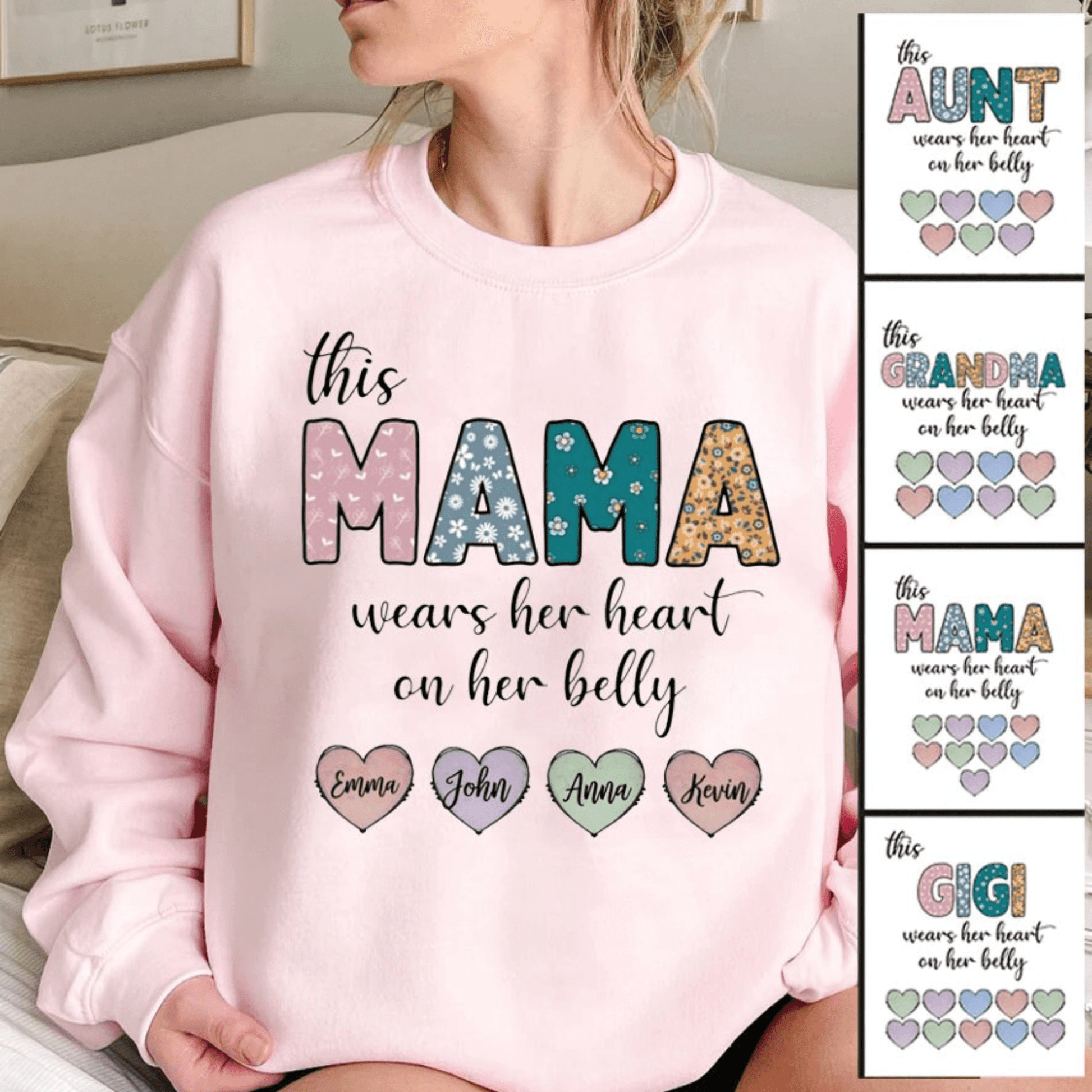 Herzensmama - Personalisiertes Sweatshirt - GiftHaus