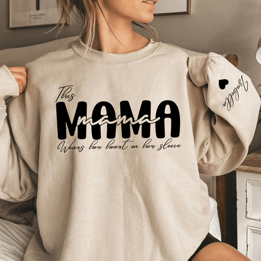 Herzmama Personalisiertes Sweatshirt - mit individuellem Namensdruck - GiftHaus