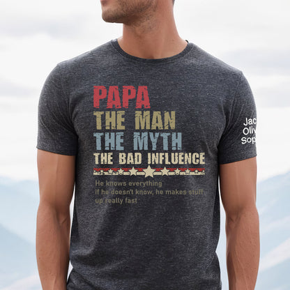 Personalized Papa - The Man, The Myth, Father's Day Gift