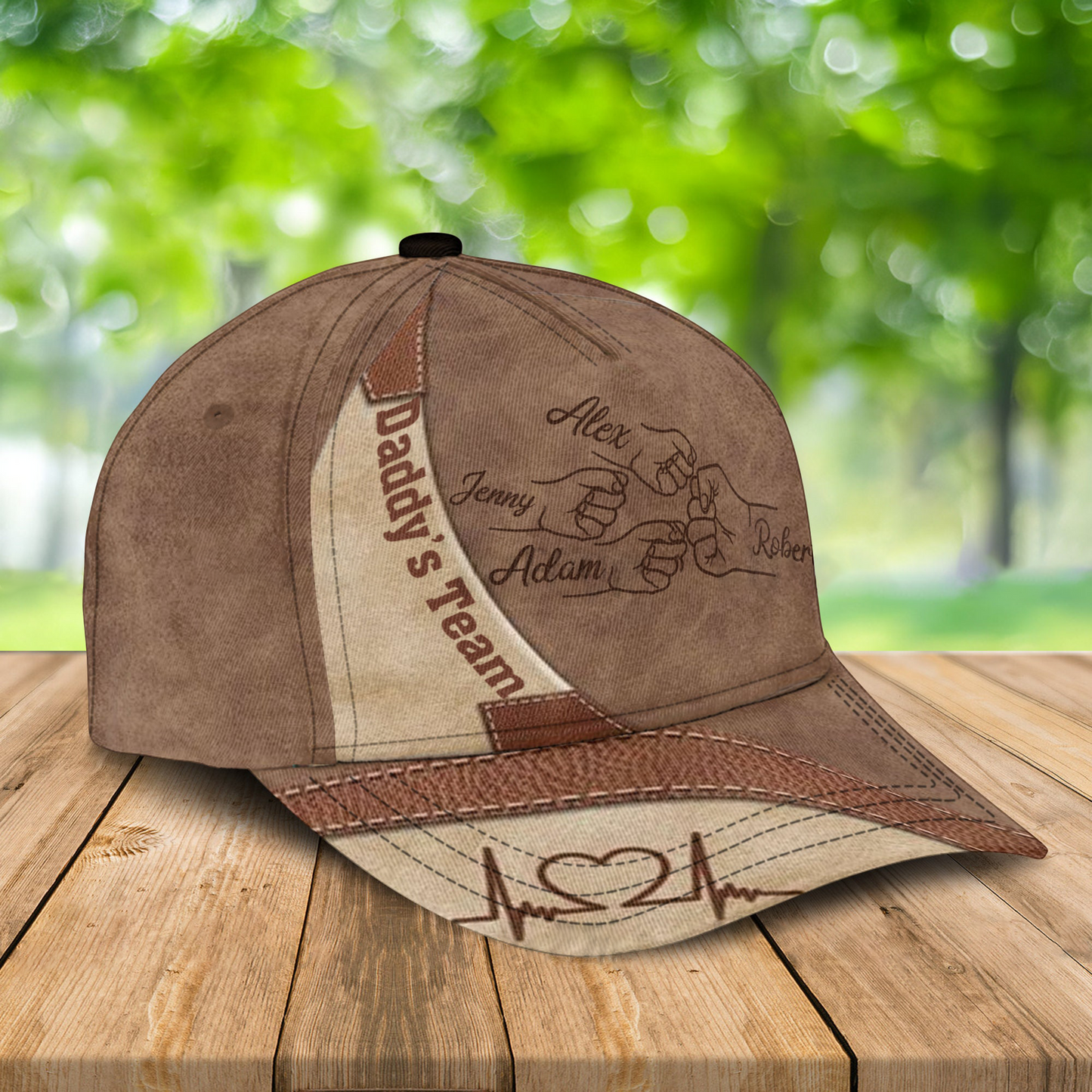 Best Dad Classic Cap - Personalized All Over Print Hat with Kid Names