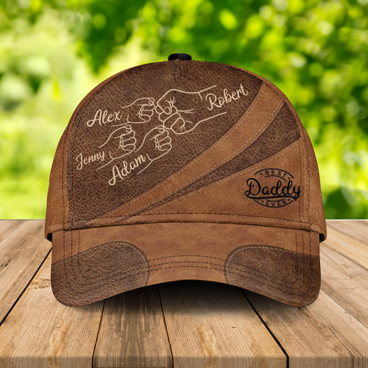 Best Dad Ever - Personalized Cap with Kid Names