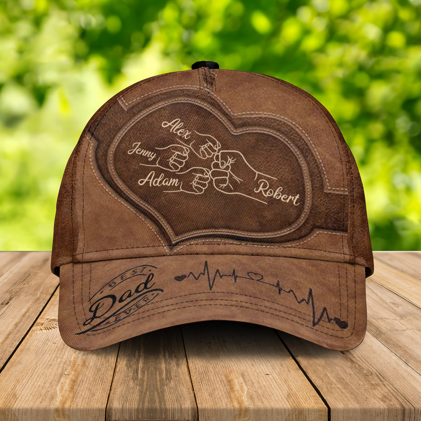 Best Dad Classic Cap - Customizable All Over Print Hat with Kid Names