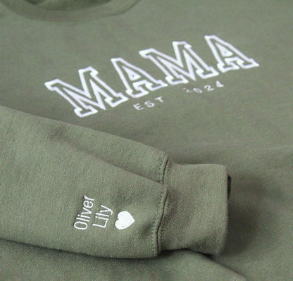 Individuell besticktes Mama-Sweatshirt, individuelles Mama-Geschenk - GiftHaus